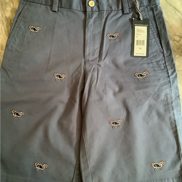 ⭐️HOST PICK⭐️ NWT Boys Vineyard Vines Whale Candy Cane Christmas Shorts sz 14 - Picture 4 of 6